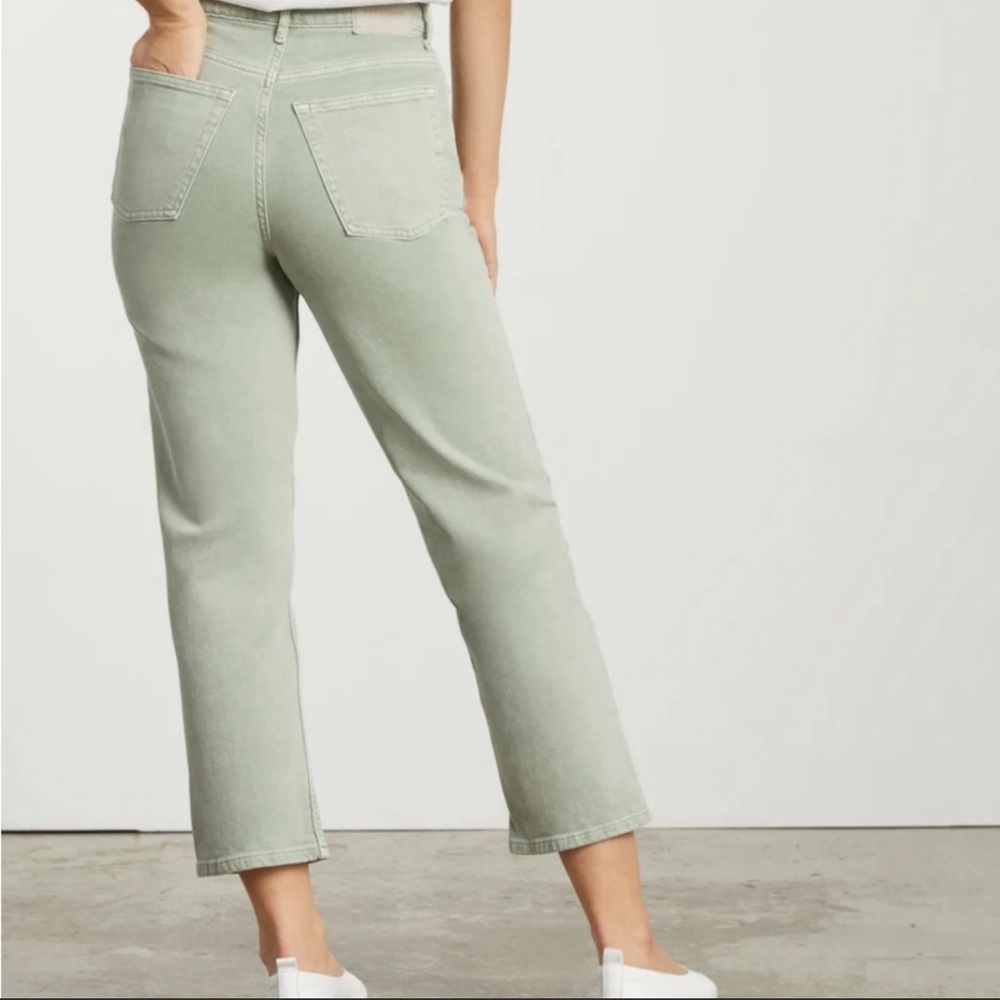 The way high waisted minty green like new Everlane jean